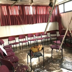 Fire damages School for Peace buildings